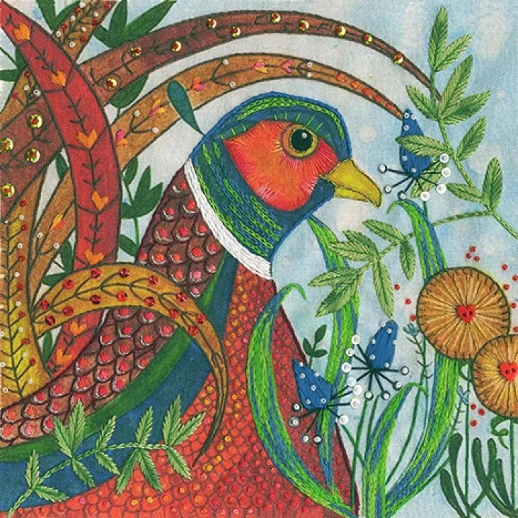 Bothy Threads - Flights of Fancy: Pheasant (Embroidery Kit)