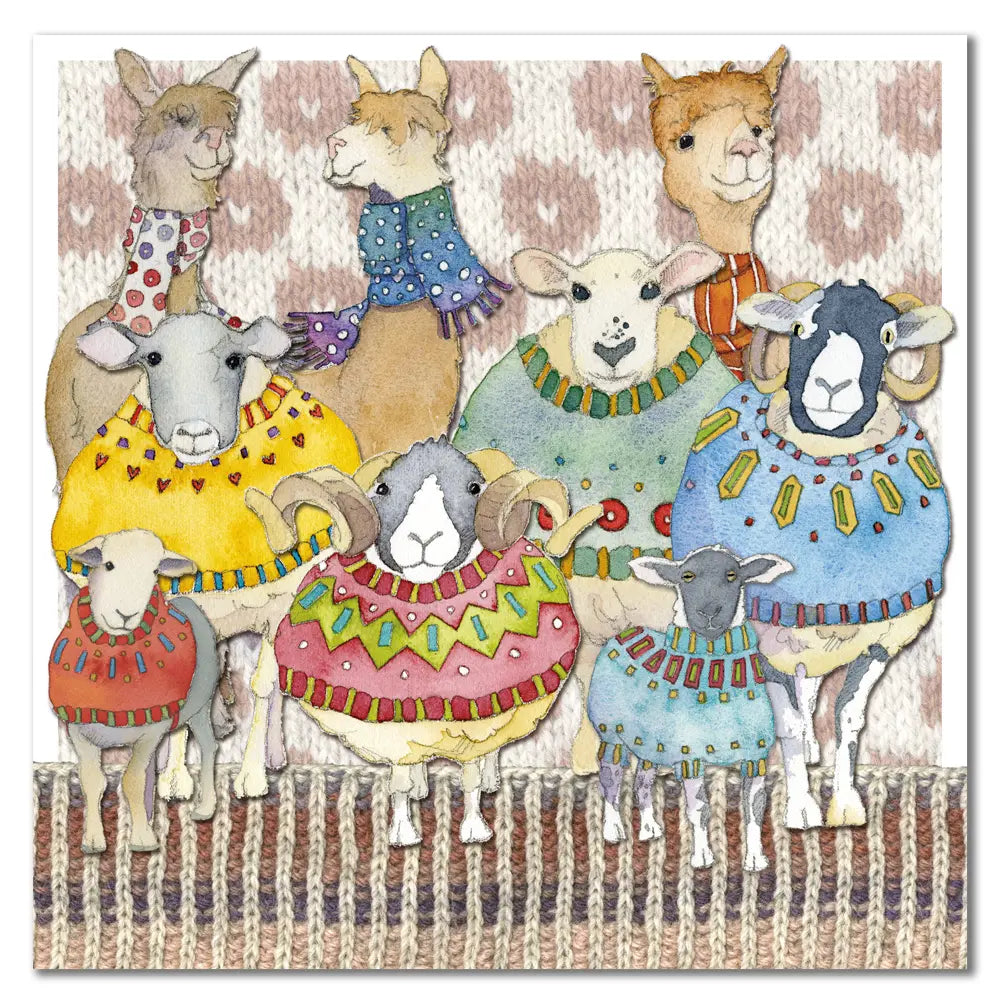 Emma Ball Alpacas and Friends Greetings Card