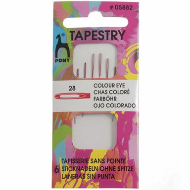 Pony Accessories Pony Tapestry Needles with Colour-Coded Eyes (Size 28) 8901003058826
