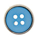 Italian Buttons Buttons Light Blue Italian Buttons Metal Edge 4-hole Round Button - 15mm 79436450