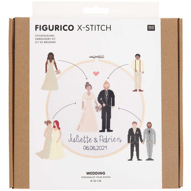 Rico Design Needlecraft Rico Design Embroidery Kit - Figurico Wedding 4051271174095