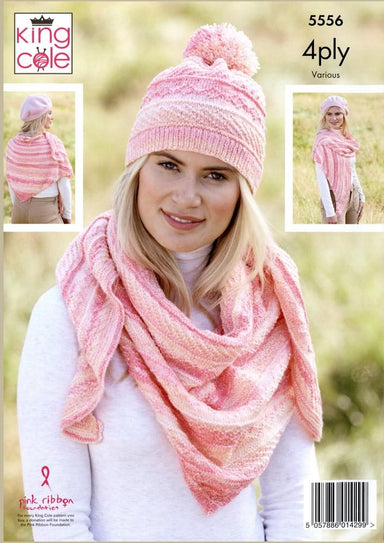 King Cole Patterns King Cole Drifter 4 Ply - Shawls & Hats (5556) 5057886014299