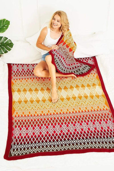 Stylecraft Yarn Queen Blanket CAL by Tinna Thorudottir Thorvaldar - Ruby
