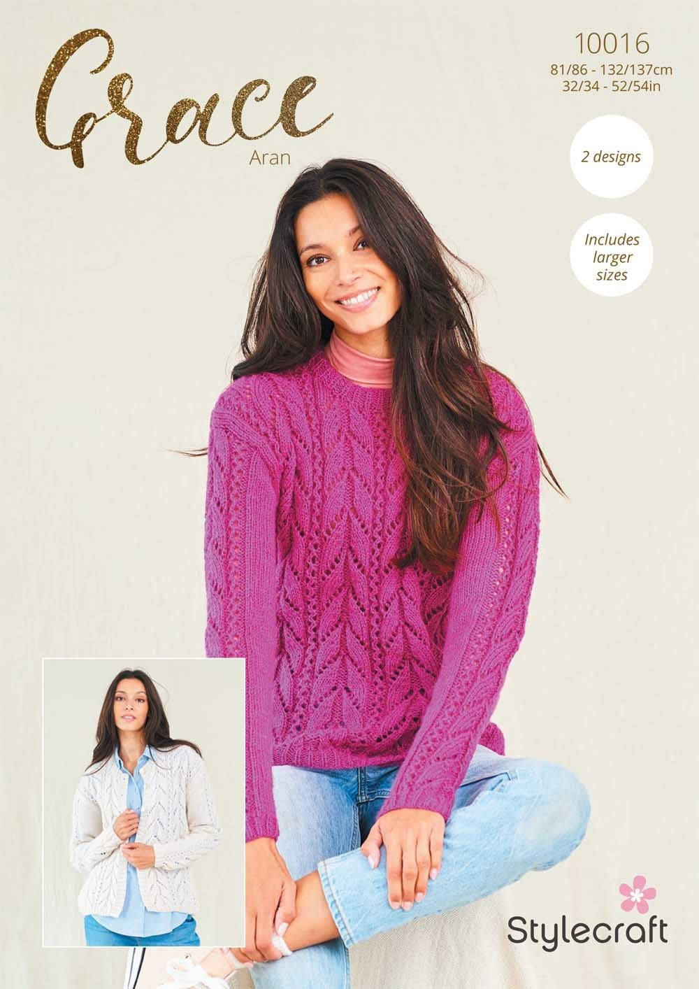 Stylecraft Grace - Sweater & Cardigan (10016)