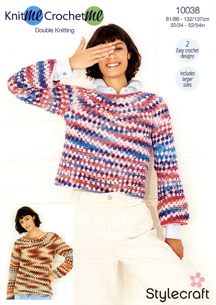 Stylecraft Knit Me, Crochet Me - Crochet Sweaters (10038)