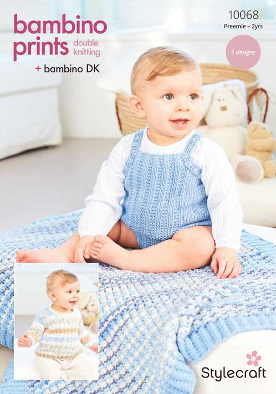 Stylecraft Bambino Prints DK & Bambino DK - Sweater, Vest & Blanket (10068)