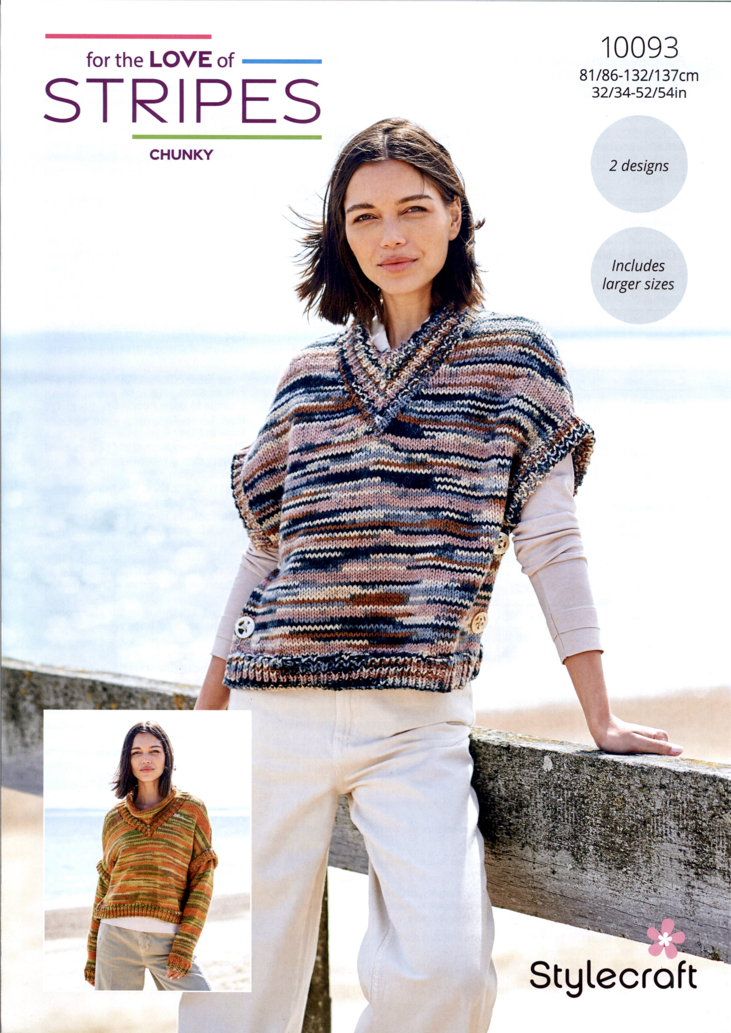 Stylecraft For the Love of Stripes - Poncho & Sweater (10093)