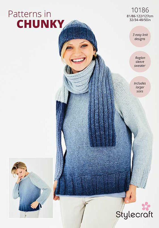 Stylecraft Horizon Chunky - Sweater, Hat & Scarf (10186)