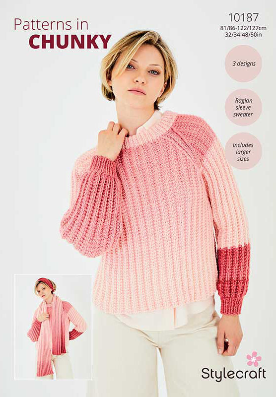 Stylecraft Horizon Chunky - Sweater, Headband & Scarf (10187)