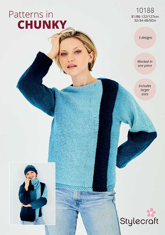 Stylecraft Horizon Chunky - Sweater, Hat & Scarf (10188)