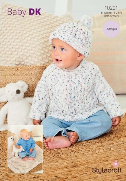 Stylecraft Bambino Dotty DK - Sweater, Hat & Blanket (10201)