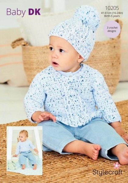 Stylecraft Bambino Dotty DK - Crochet Sweater, Hat & Blanket (10205)