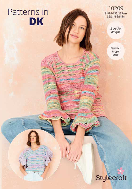 Stylecraft Cotton Twist DK - Crochet T-Shirt & Sweater (10209)