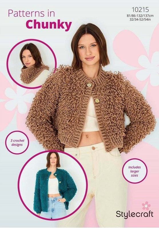 Stylecraft Special Chunky - Crochet Cardigans & Snood (10215)