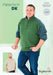 Man wearing a green and blue sweater with Stylecraft branding on a white background