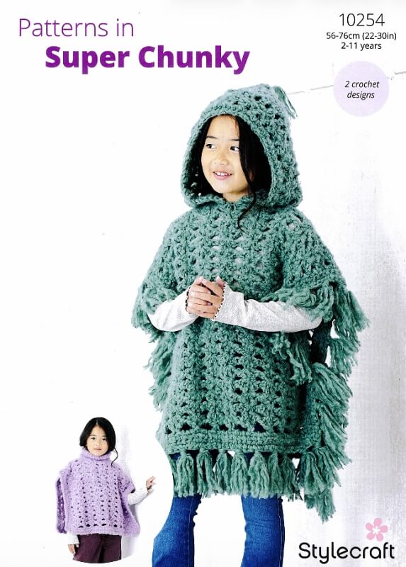 Stylecraft Cloudlike Super Chunky - Crochet Ponchos (10254)