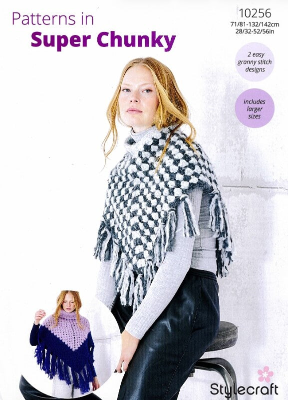 Stylecraft Cloudlike Super Chunky - Ponchos (10256)