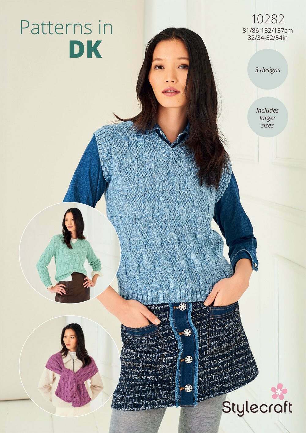 Stylecraft Naturals Pure Wool & Life DK - Sweater, Top & Scarf (10282)
