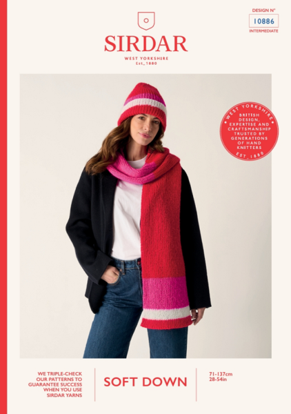 Sirdar Soft Down DK - Hat & Scarf (10886)