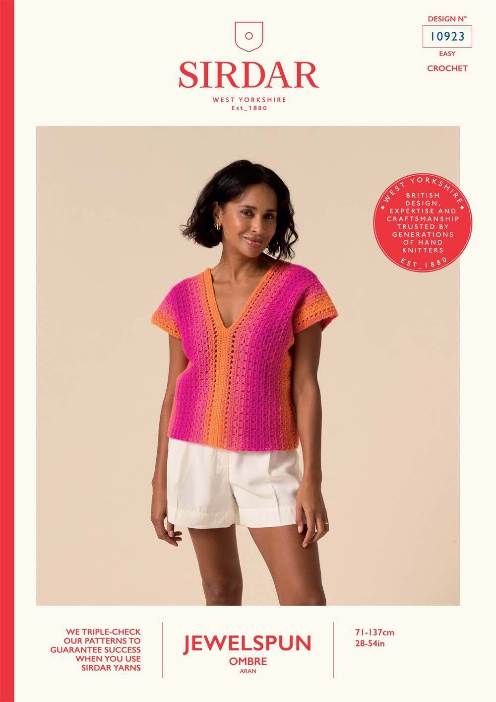 Sirdar Jewelspun Ombre Aran - Crochet Top (10923)