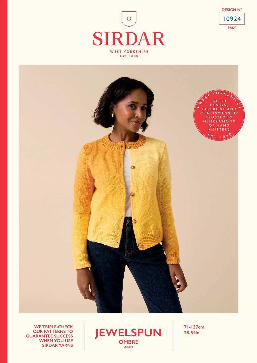Sirdar Jewelspun Ombre Aran - Cardigan (10924)
