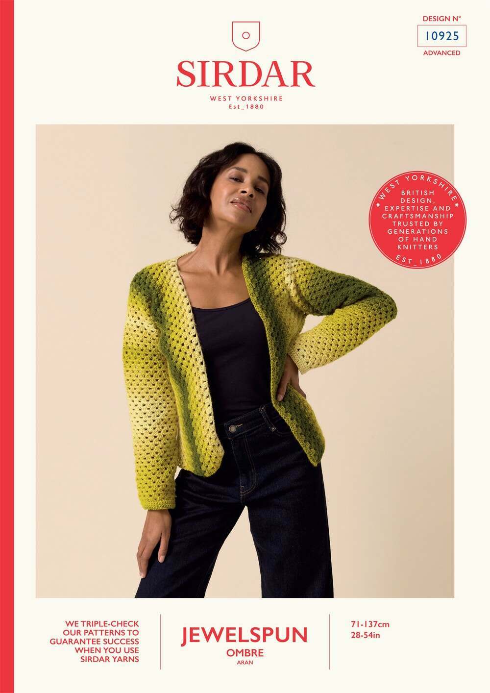 Sirdar Jewelspun Ombre Aran - Crochet Jacket (10925)