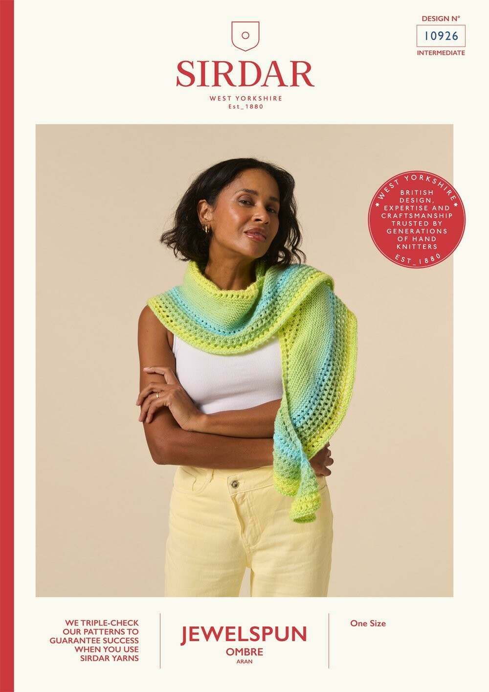 Sirdar Jewelspun Ombre Aran - Shawl (10926)