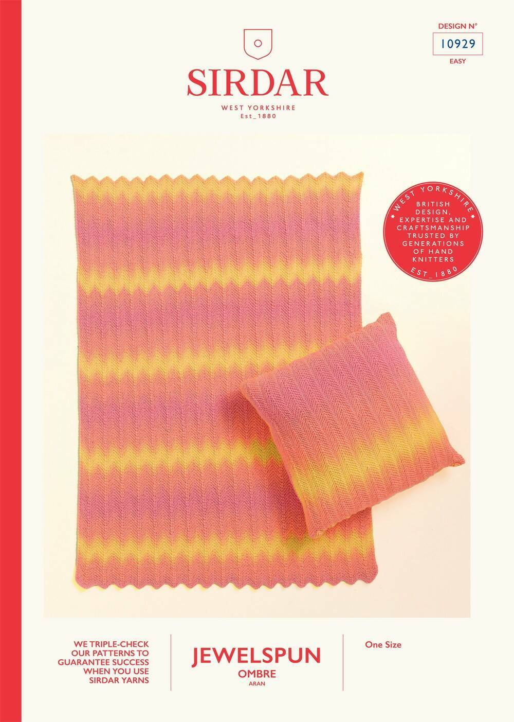 Sirdar Jewelspun Ombre Aran - Blanket & Cushion (10929)