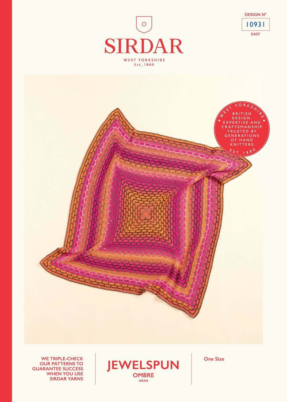 Sirdar Jewelspun Ombre Aran - Crochet Blanket (10931)
