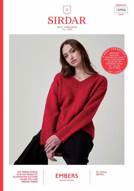 Sirdar Embers - Firefly V Neck Sweater (10956)