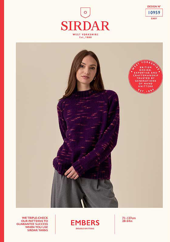 Sirdar Embers - Kindling Raglan Sweater (10959)