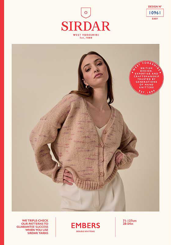 Sirdar Embers - Flare V Neck Cardigan (10961)