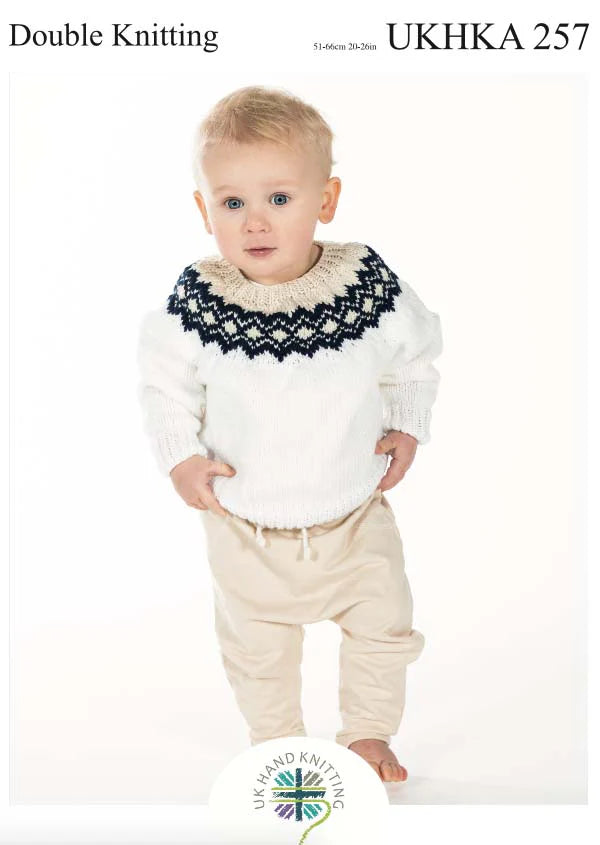 UKHKA Yoked Sweater & Cardigan in DK (257)