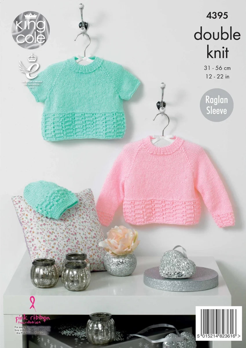 King Cole Baby Glitz DK - Sweaters & Hat (4395)