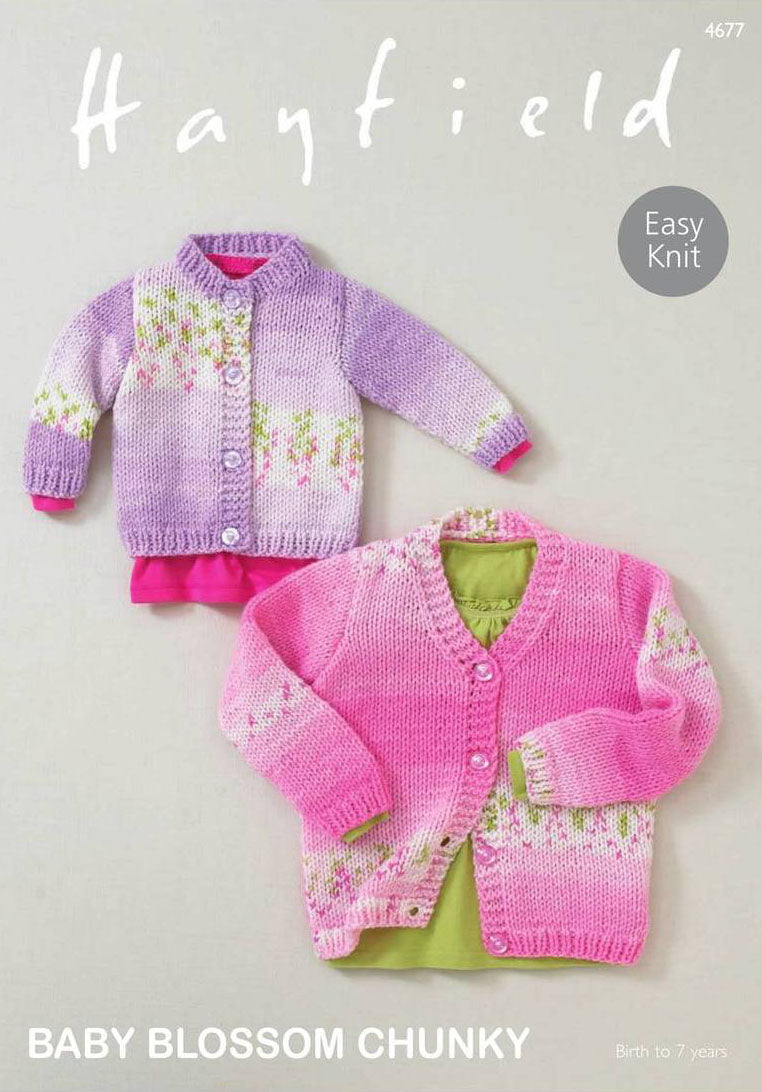 Hayfield Baby Blossom Chunky - Cardigans (4677)