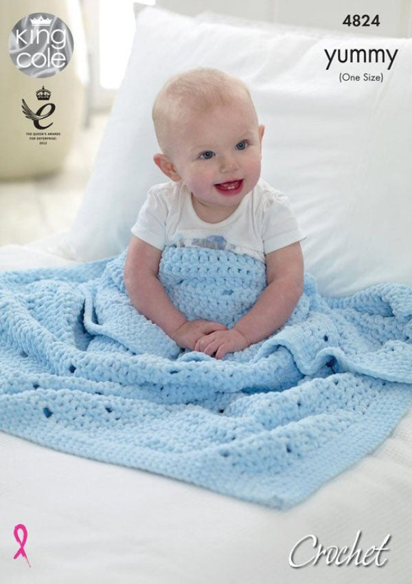 King Cole Yummy - Crochet Blankets (4824)