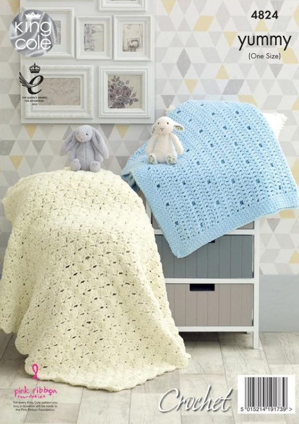 King Cole Yummy - Crochet Blankets (4824)