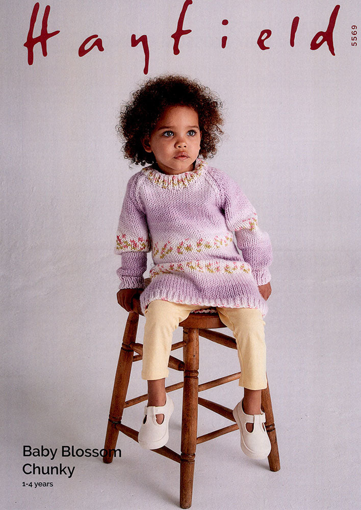 Hayfield Baby Blossom Chunky - Sweater Dress (5569)