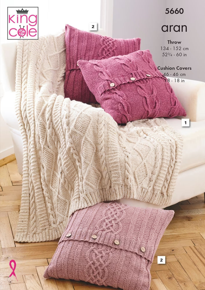King Cole Forest Aran - Throw & Cushion Covers (5660)