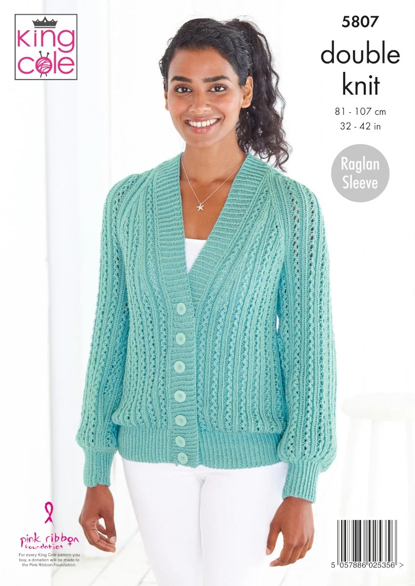 King Cole Glitz DK - Cardigan & Shawl (5807)