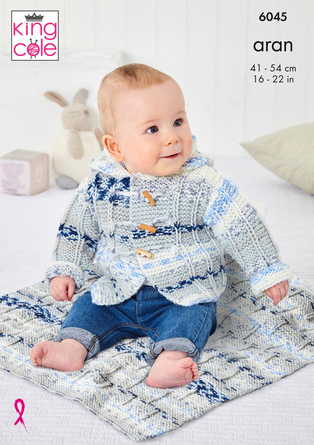 King Cole Cosy Love Aran - Jacket, Top, Hat, Socks & Blanket (6045)