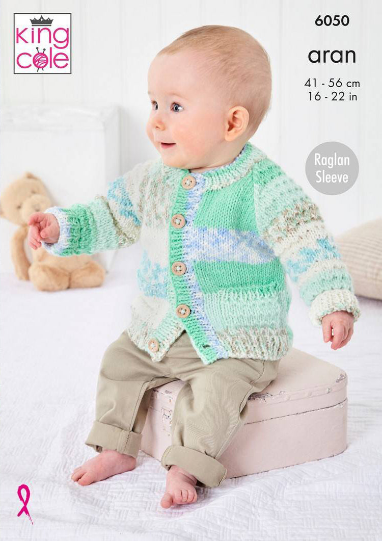 King Cole Cosy Love Aran - Sweater, Jacket & Hat (6050)