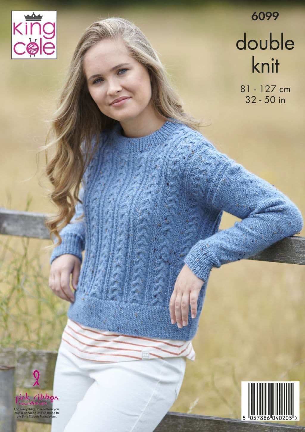 King Cole Homespun DK - Ladies Sweater & Cardigan (6099)
