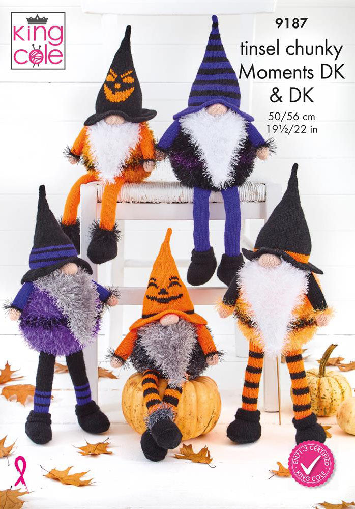 King Cole Tinsel Chunky, Moments DK & DK - Halloween Gonks (9187)