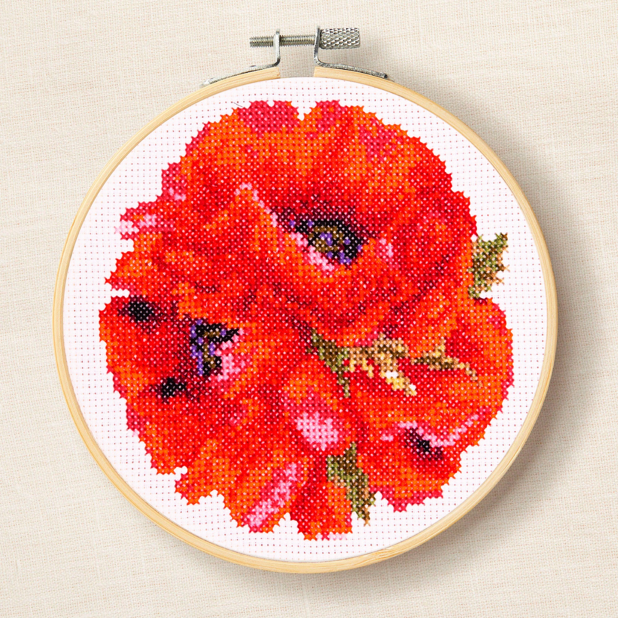 DMC Scarlet Poppies by Aksinya Nizhnik (Cross Stitch Kit)