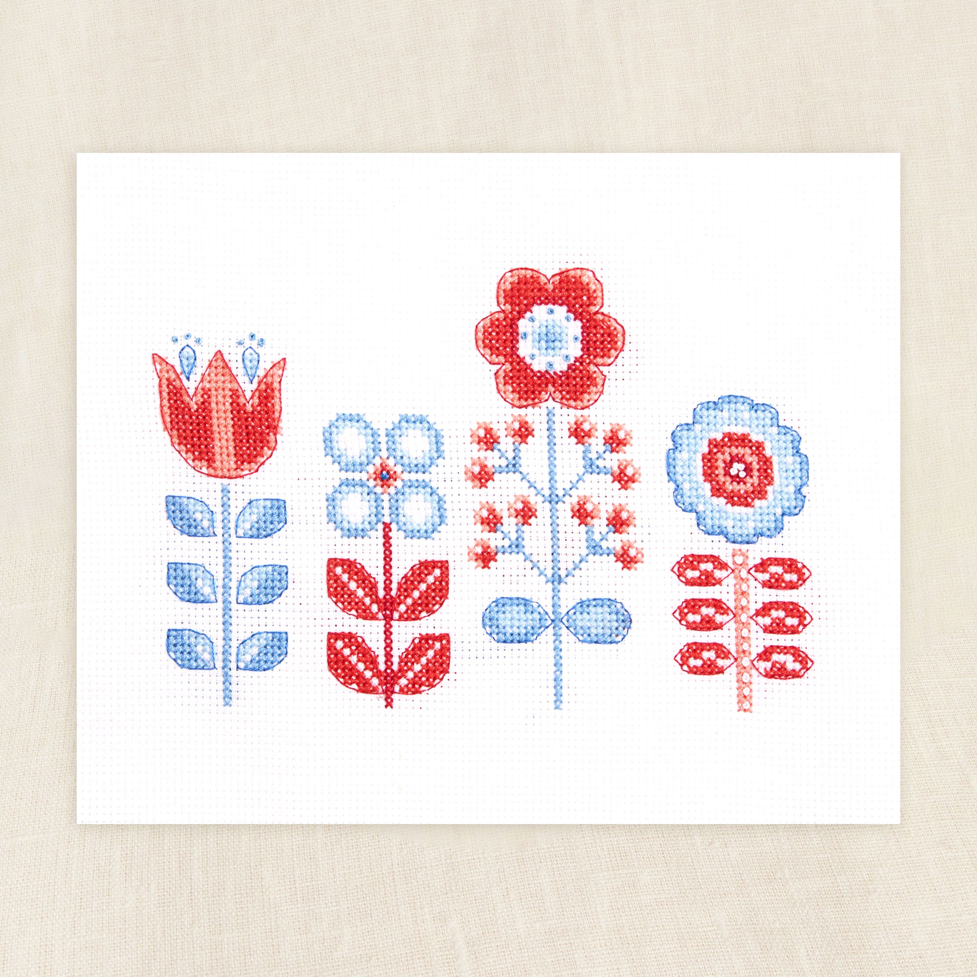 DMC Folk Flowers by Jo Aston (Cross Stitch Kit)
