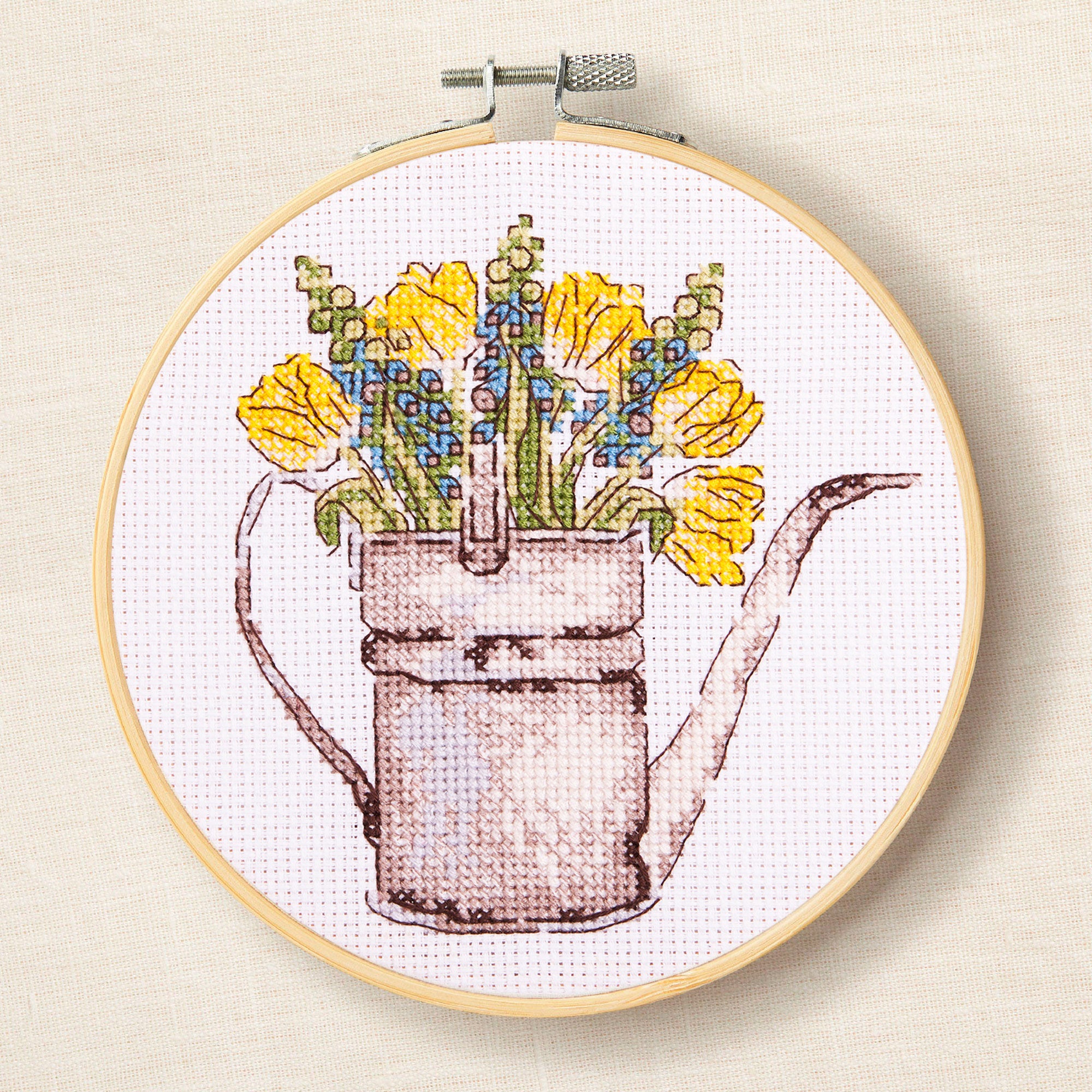 DMC Sunshine Flowers Watering Can by Anna Matvieieva (Cross Stitch Kit)