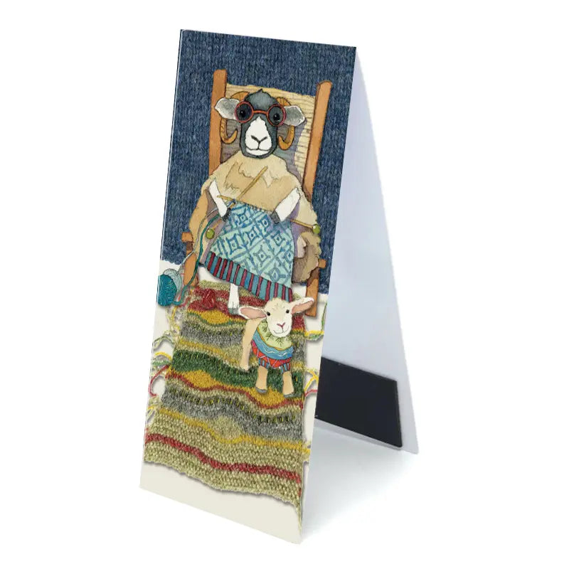 Emma Ball - Magnetic Bookmark - Knitting Sheep