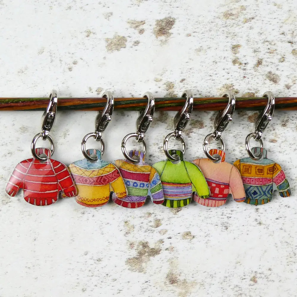 Emma Ball - Crochet Stitch Markers (x6) - Woolly Jumpers