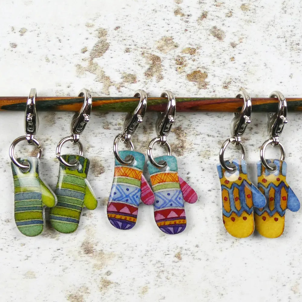 Emma Ball - Crochet Stitch Markers (x6) - Mittens
